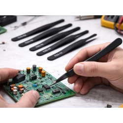 Pęsety precyzyjne antystatyczne zestaw 6szt elektronika serwis modelarstwo