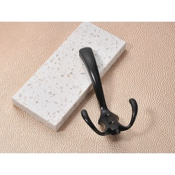 Wieszaki czarne ścienne haczyki mocne na ubrania ręczniki 5 sztuk metalowy