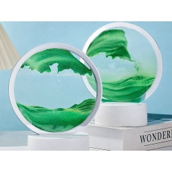 Lampa piaskowa 3d ruchomy dynamiczny piasek dekoracyjna biurko usb led rgb