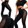 Legginsy damskie push up modelujące długie wysoki stan fitness czarne l/xl