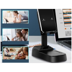 Głośnik stojak pod telefon uchwyt teleskopowy bluetooth powerbank podstawka