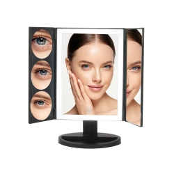 Lusterko kosmetyczne podświetlane led do makijażu powiększające 3x 5x 10x
