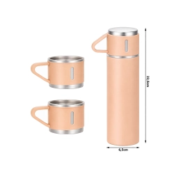 Termos 400ml z 3 kubkami ze stali nierdzewnej