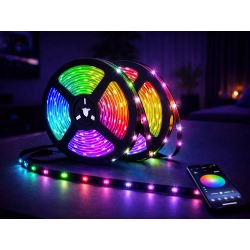 Taśma led rgb wodoodporna 3m bluetooth pasek sterowanie aplikacją pilot