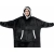 Ciepła bluza koc oversize xxl 2w1 gruba futrzak miękka z kapturem szlafrok