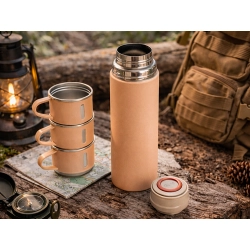 Termos 400ml z 3 kubkami ze stali nierdzewnej
