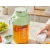 Bidon blender butelka USB 1200 ml kubek do smoothie shaker ze słomką i paskiem zielony