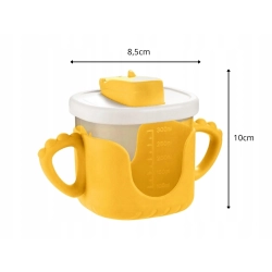 Kubek niekapek dla dziecka do picia silikonowe uchwyty 300ml ze słomką