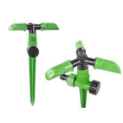 Zraszacz ogrodowy obrotowy wbijany 360° 3 ramienny do podlewania divodv