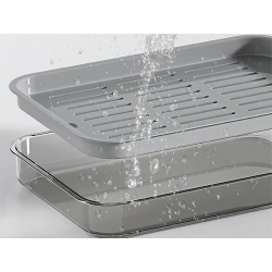 Taca kuchenna dwuwarstwowa ociekacz na naczynia warzywa owoce plastikowa