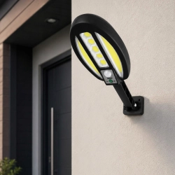 Lampa solarna led cob z czujnikiem ruchu naścienna zewnętrzna ogrodowa