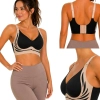 Biustonosz sportowy damski push up modelujący bezszwowy wkładki rozmiar l Biustonosz sportowy damski push up modelujący bezszwowy wkładki rozmiar l