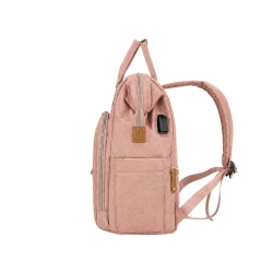 Plecak wielofunkcyjny z łóżeczkiem i portem USB, duży organizer mommy bag