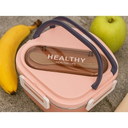 Śniadaniówka z przegródkami pojemnik sztućce lunchbox do mikrofali 1000ml