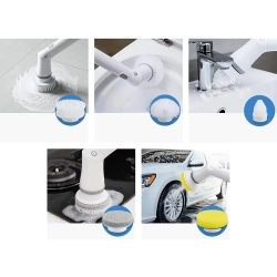 Elektryczna szczotka obrotowa do fug kafli mop z 6 końcówkami tornado