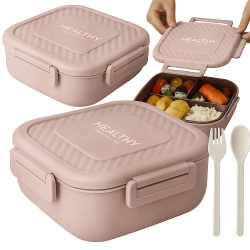 Lunchbox śniadaniówka pojemnik na śniadanie obiad z przegródkami i sztućcami Verk Group model 369559642
