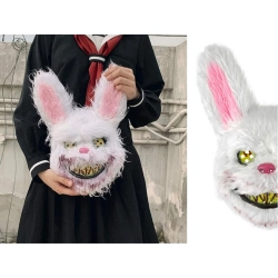 Maska na halloween królik upiorny stwór potwór przebranie strój psychopata