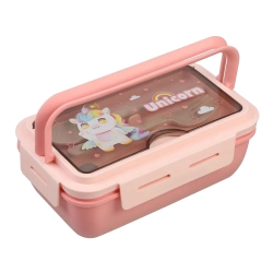 Lunchbox śniadaniówka pojemnik na śniadanie obiad sztućce z bidonem zestaw