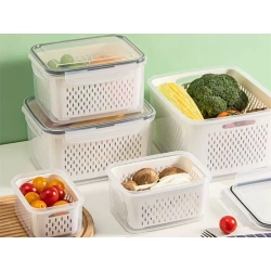 Pojemniki kuchenne na żywność z koszyczkiem pojemnik z uszczelką 4 szt