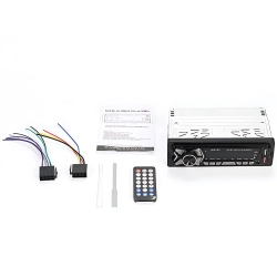 Radio samochodowe bluetooth usb aux sd 1-din zestaw głośnomówiący pilot