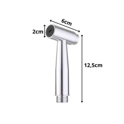 Słuchawka bidetowa z przyciskiem ciśnieniowa metalowa do toalety bidetu