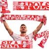 Szalik kibica polska mecz na stadion biało czerwony miękki dwustronny