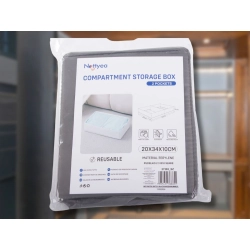 Organizer do szuflady szafy na bielizne skarpetki ubrania z przegrodą szare