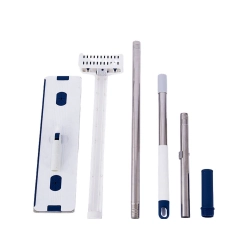 Mop płaski mikrofibry ze ściągaczką składanym wiadrem rozkładany do podłóg