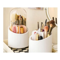 Organizer na kosmetyki pojemnik na pędzle do makijażu obrotowy z przykrywką