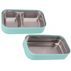 Śniadaniówka z przegródkami piętrowy pojemnik xxl sztućce lunchbox 1400ml