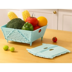 Koszyk na owoce warzywa organizer durszlak składany taca plastikowy kosz
