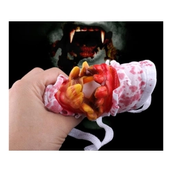 Maska z zębami krwawa na halloweenowa horror przebranie strój na halloween