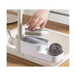 Dozownik na płyn do naczyń kuchenny do zlewu kuchennego dozownik gąbka