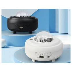 Lampka nocna led projektor gwiazd rzutnik zorza nieba głośnik bluetooth