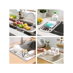 Ociekacz suszarka na zlew do naczyń owoców warzyw do suszenia teleskopowy