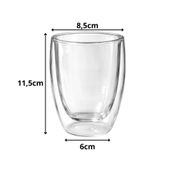 Szklanka termiczna z podwójnym dnem do ciepłych i zimnych napojów 350ml