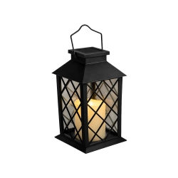 LAMPION LATARENKA DEKORACYJNY LED Z ELEKTRYCZNĄ ŚWIECZKĄ SOLARNY OZDOBNY