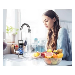 Przepływowy elektryczny podgrzewacz wody kran bateria kuchenna lcd 3kw