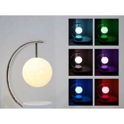 Lampka księżyc rgb z ładowarką indukcyjną 10w led usb głośnik bluetooth
