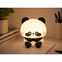 Lampka nocna silikonowa panda LED RGB dla dzieci dotykowa akumulatorowa - zdjęcie 3