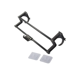 Wieszak łazienkowy czarny na ręczniki i akcesoria 40cm bez wiercenia 4 haki