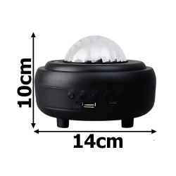 Lampka nocna led projektor gwiazd rzutnik zorza nieba głośnik bluetooth