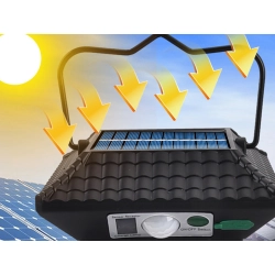 Lampa solarna z czujnikiem zmierzchu ruchu 5 trybów 60 led cob z pilotem