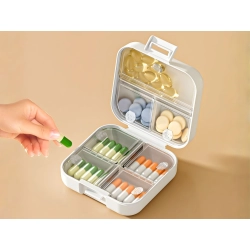 Pojemnik na leki organizer tabletek kapsuek 7 przegródek pudełko podróżne
