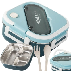 Śniadaniówka z przegródkami pojemnik sztućce lunchbox do mikrofali 1000ml Verk Group