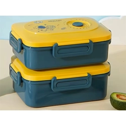 Lunchbox śniadaniówka pojemnik na śniadanie obiad z przegródkami sztućce — zdjęcie 9