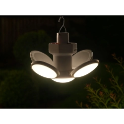 Lampa solarna kempingowa składana led na hak ogrodowa turystyczna namiot