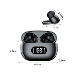 Słuchawki douszne bluetooth bezprzewodowe z etui ładującym led i mikrofonem