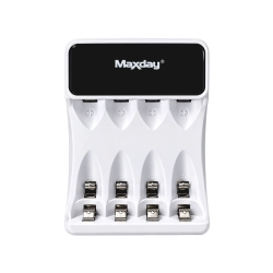 Ładowarka do akumulatorków AA i AAA USB-C LCD 4 sloty szybkie ładowanie