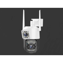 Kamera z dwoma obiektywami wifi zewnętrzna obrotowa detektor ruchu ip 4g - zdjęcie 9
